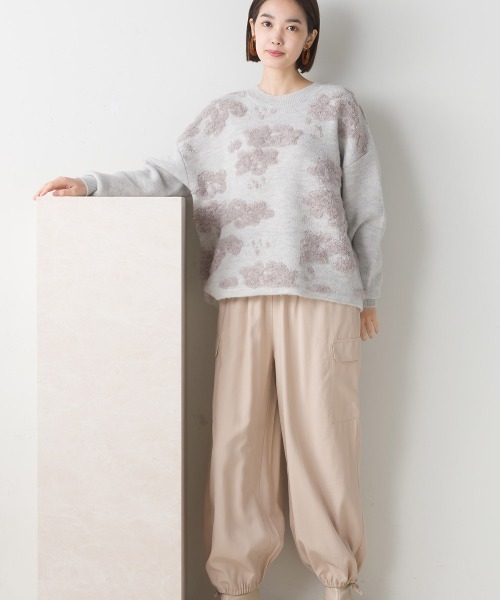 FURRY（ファーリー）の「アンティークフラワートップス（ニット/セーター・レディース・アイボリー/ブラック/オレンジ・FREE）」の8枚目の写真