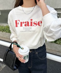 andme | コットン天竺フレンチロゴプリント長袖Tシャツ(Tシャツ/カットソー)