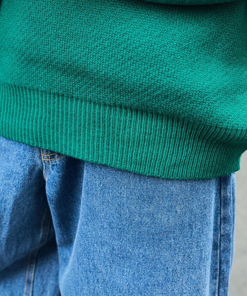 BEN DAVIS（ベンデイビス）の「【BEN DAVIS/ベンデイビス]  TWO SIDE LOGO KNIT/グラフィックジャガードニット/バックロゴ/オーバルロゴ/ユニセックス（ニット/セーター・メンズ・ブラック/ブルー/グリーン/ナチュラル・SMALL/MEDIUM/LARGE/X-LARGE）」の11枚目の写真