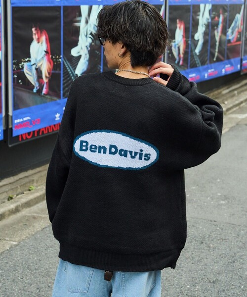 BEN DAVIS（ベンデイビス）の「【BEN DAVIS/ベンデイビス]  TWO SIDE LOGO KNIT/グラフィックジャガードニット/バックロゴ/オーバルロゴ/ユニセックス（ニット/セーター・メンズ・ブラック/ブルー/グリーン/ナチュラル・SMALL/MEDIUM/LARGE/X-LARGE）」の15枚目の写真
