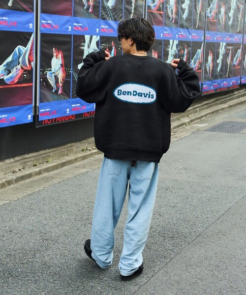BEN DAVIS（ベンデイビス）の「【BEN DAVIS/ベンデイビス]  TWO SIDE LOGO KNIT/グラフィックジャガードニット/バックロゴ/オーバルロゴ/ユニセックス（ニット/セーター・メンズ・ブラック/ブルー/グリーン/ナチュラル・SMALL/MEDIUM/LARGE/X-LARGE）」の16枚目の写真