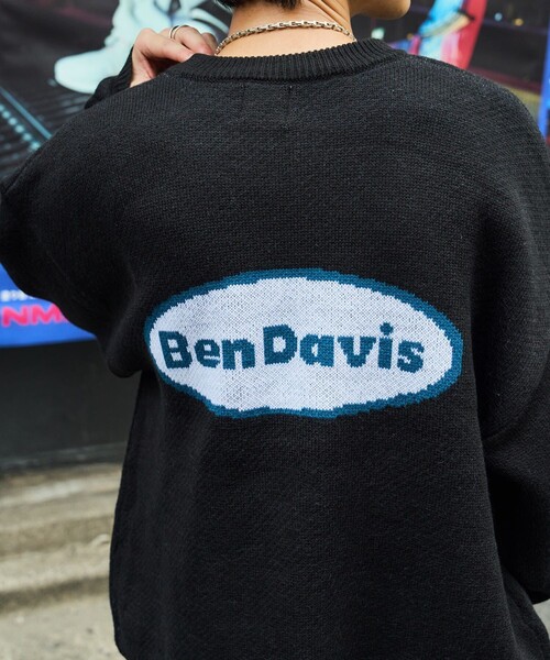 BEN DAVIS（ベンデイビス）の「【BEN DAVIS/ベンデイビス]  TWO SIDE LOGO KNIT/グラフィックジャガードニット/バックロゴ/オーバルロゴ/ユニセックス（ニット/セーター・メンズ・ブラック/ブルー/グリーン/ナチュラル・SMALL/MEDIUM/LARGE/X-LARGE）」の17枚目の写真