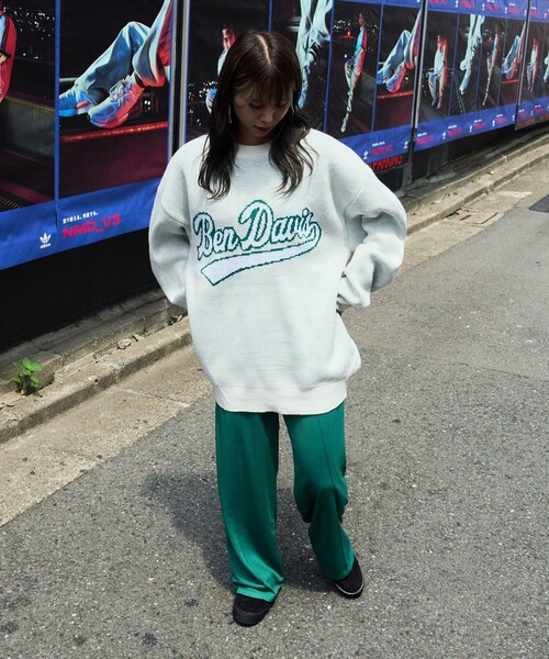 BEN DAVIS（ベンデイビス）の「【BEN DAVIS/ベンデイビス]  TWO SIDE LOGO KNIT/グラフィックジャガードニット/バックロゴ/オーバルロゴ/ユニセックス（ニット/セーター・メンズ・ブラック/ブルー/グリーン/ナチュラル・SMALL/MEDIUM/LARGE/X-LARGE）」の19枚目の写真