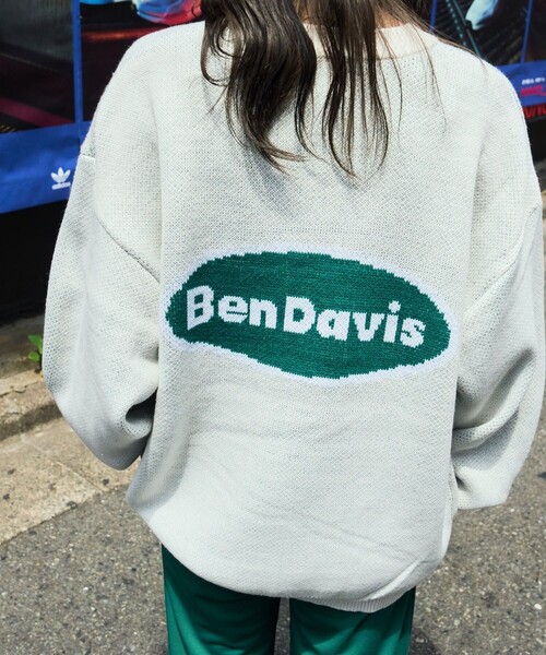 BEN DAVIS（ベンデイビス）の「【BEN DAVIS/ベンデイビス]  TWO SIDE LOGO KNIT/グラフィックジャガードニット/バックロゴ/オーバルロゴ/ユニセックス（ニット/セーター・メンズ・ブラック/ブルー/グリーン/ナチュラル・SMALL/MEDIUM/LARGE/X-LARGE）」の22枚目の写真