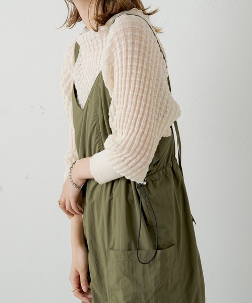 Kastane（カスタネ）の「シアージャガード7分袖ニット（ニット/セーター・レディース・アイボリー/ピンク・FREE）」の10枚目の写真