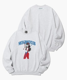 A'GEM/9 × .kom『NICE GHOST CLUB/ナイスゴーストクラブ』FUTURE GIRL SWEATSHIRTS/フューチャーガールデザイン スウェットシャツ