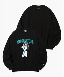 A'GEM/9 × .kom『NICE GHOST CLUB/ナイスゴーストクラブ』FUTURE GIRL SWEATSHIRTS/フューチャーガールデザイン スウェットシャツ
