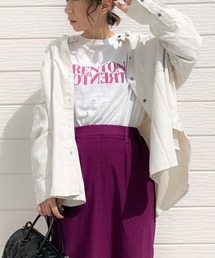 Q | 細コール ビッグシルエットシャツ(シャツ/ブラウス)