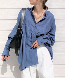 Q | 細コール ビッグシルエットシャツ(シャツ/ブラウス)