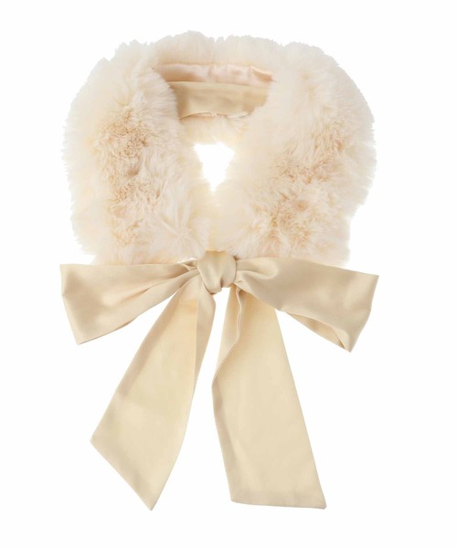 31 Sons de mode(トランテアン ソン ドゥ モード)の「スカーフセットフェイクファーティペット(ストール/ショール・レディース・グレー/オフホワイト・フリー)」の1枚目の写真