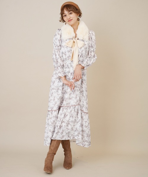 31 Sons de mode(トランテアン ソン ドゥ モード)の「スカーフセットフェイクファーティペット(ストール/ショール・レディース・グレー/オフホワイト・フリー)」の7枚目の写真