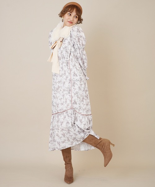 31 Sons de mode(トランテアン ソン ドゥ モード)の「スカーフセットフェイクファーティペット(ストール/ショール・レディース・グレー/オフホワイト・フリー)」の10枚目の写真