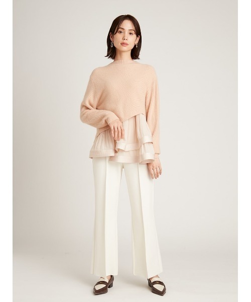 SNIDEL(スナイデル)の「ハイウエストワイドパンツ(その他パンツ・レディース・オフホワイト/ブラック/ライトピンク・0/1)」の2枚目の写真