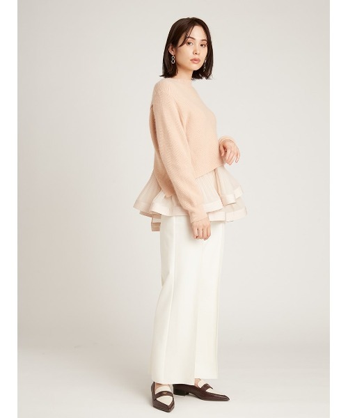 SNIDEL(スナイデル)の「ハイウエストワイドパンツ(その他パンツ・レディース・オフホワイト/ブラック/ライトピンク・0/1)」の5枚目の写真