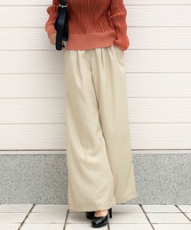 Q | ブライトツイルワイドパンツ(その他パンツ)