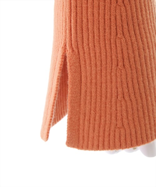 clear（クリア）の「ボリュームスリーブリブニットトップス（ニット/セーター・レディース・アイボリー/グレイッシュベージュ/ブラック/ブルー/オレンジ/マスタード・F）」の13枚目の写真