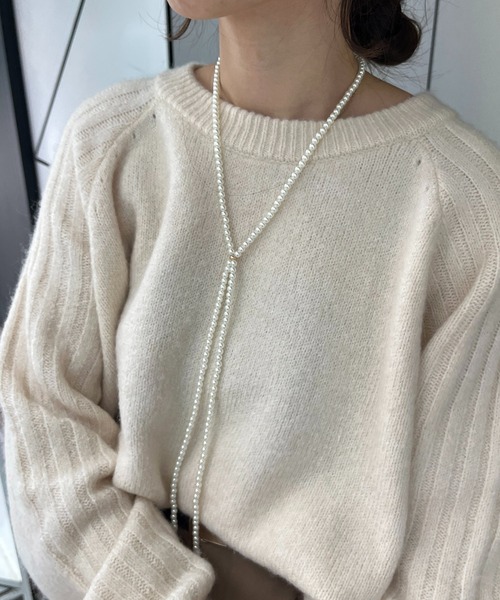 CAPRICIEUX LE'MAGE（カプリシューレマージュ）の「〈GOLDY/ゴールディ〉パールロングネックレス（ネックレス・レディース・ホワイト・FREE）」の5枚目の写真