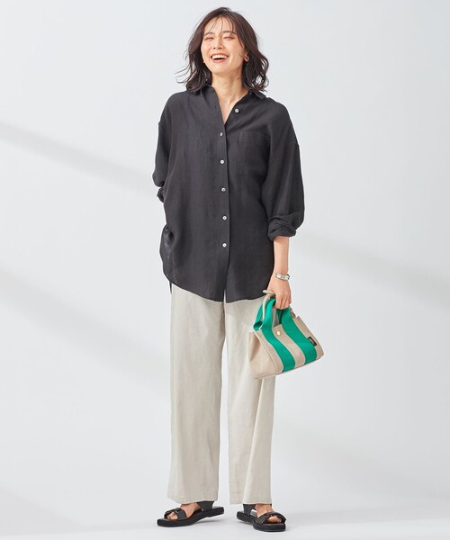 マガジン掲載】LIBECO ビッグシルエット ポケット シャツ(番号