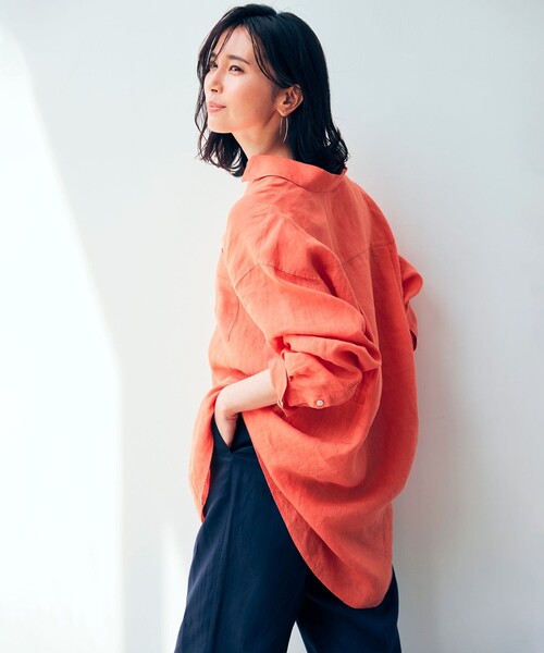 マガジン掲載】LIBECO ビッグシルエット ポケット シャツ(番号