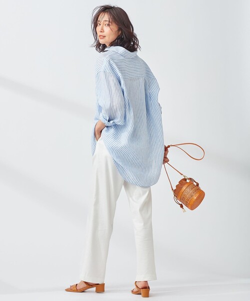マガジン掲載】LIBECO ビッグシルエット ポケット シャツ(番号