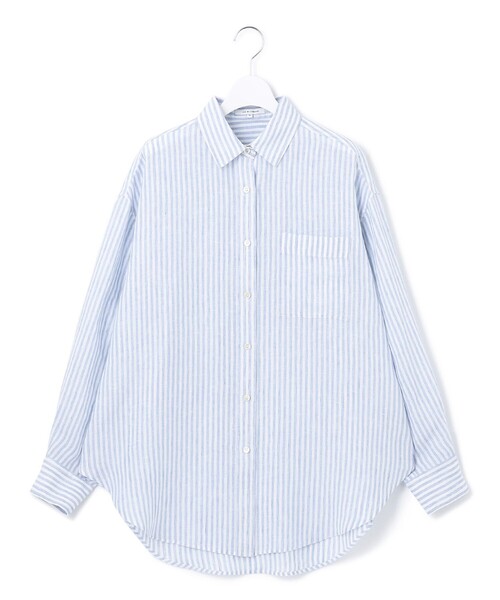 マガジン掲載】LIBECO ビッグシルエット ポケット シャツ(番号