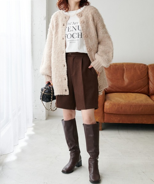 DISCOAT（ディスコート）の「ウールライクショートパンツ（その他パンツ・レディース・ブラウン/グレー/ブラック/アイボリー・FREE）」の8枚目の写真