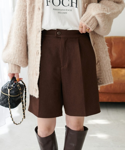 DISCOAT（ディスコート）の「ウールライクショートパンツ（その他パンツ・レディース・ブラウン/グレー/ブラック/アイボリー・FREE）」の6枚目の写真