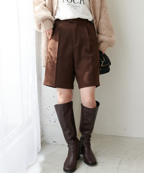 DISCOAT（ディスコート）の「ウールライクショートパンツ（その他パンツ・レディース・ブラウン/グレー/ブラック/アイボリー・FREE）」の5枚目の写真