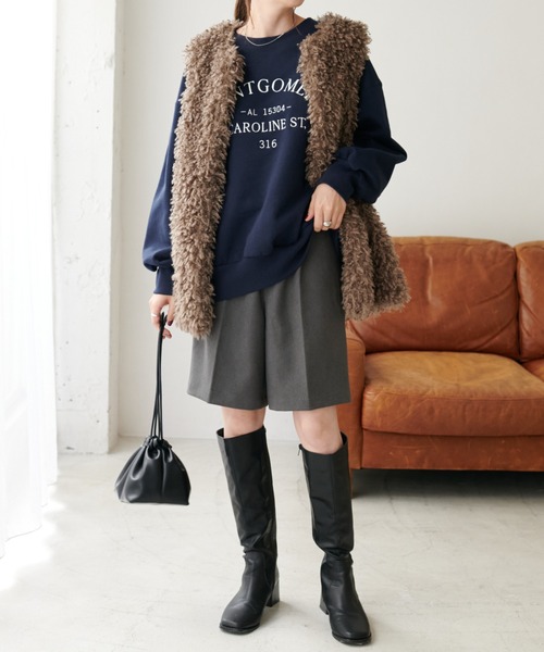 DISCOAT（ディスコート）の「ウールライクショートパンツ（その他パンツ・レディース・ブラウン/グレー/ブラック/アイボリー・FREE）」の11枚目の写真