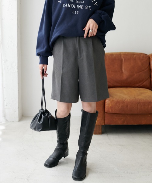 DISCOAT（ディスコート）の「ウールライクショートパンツ（その他パンツ・レディース・ブラウン/グレー/ブラック/アイボリー・FREE）」の12枚目の写真