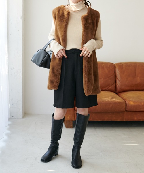 DISCOAT（ディスコート）の「ウールライクショートパンツ（その他パンツ・レディース・ブラウン/グレー/ブラック/アイボリー・FREE）」の17枚目の写真