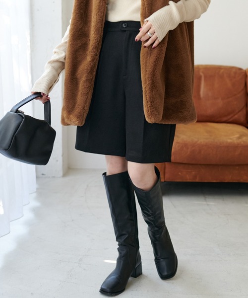 DISCOAT（ディスコート）の「ウールライクショートパンツ（その他パンツ・レディース・ブラウン/グレー/ブラック/アイボリー・FREE）」の14枚目の写真