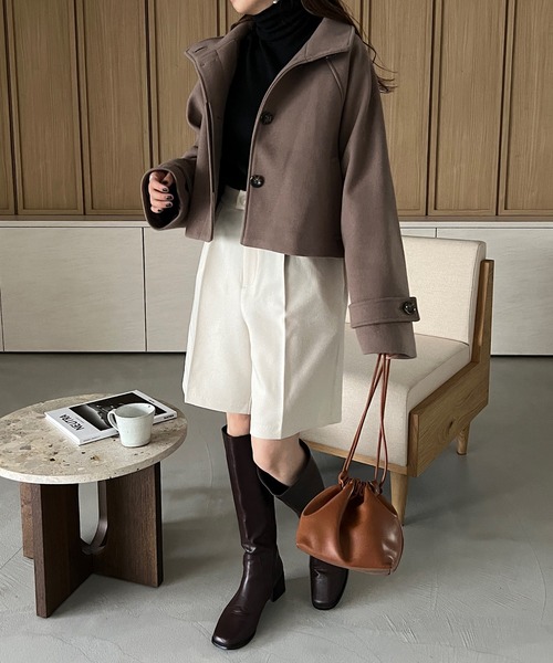 DISCOAT（ディスコート）の「ウールライクショートパンツ（その他パンツ・レディース・ブラウン/グレー/ブラック/アイボリー・FREE）」の19枚目の写真