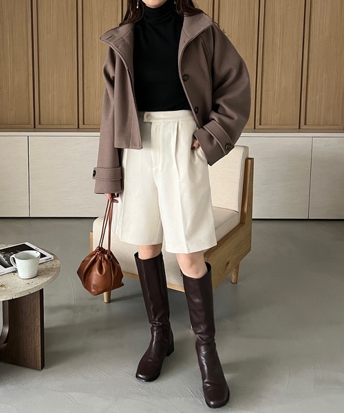 DISCOAT（ディスコート）の「ウールライクショートパンツ（その他パンツ・レディース・ブラウン/グレー/ブラック/アイボリー・FREE）」の18枚目の写真