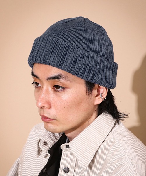 crepuscule(クレプスキュール)の「crepuscule Knit Cap 2203-014(ニットキャップ/ビーニー・メンズ・ベージュ/ブラック/ホワイト/ブルー/ブラウン/オレンジ・FREE)」の5枚目の写真