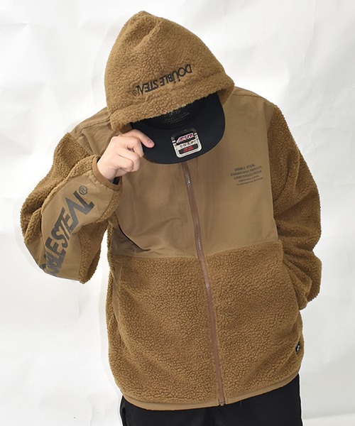 DOUBLE STEAL(ダブルスティール)の「DS Logo Sheep Boa parker(その他アウター・メンズ・ブラック/グリーン/ブラウン・MEDIUM/LARGE/X-LARGE)」の1枚目の写真