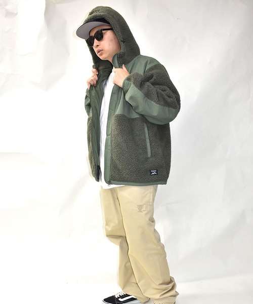 DOUBLE STEAL(ダブルスティール)の「DS Logo Sheep Boa parker(その他アウター・メンズ・ブラック/グリーン/ブラウン・MEDIUM/LARGE/X-LARGE)」の6枚目の写真