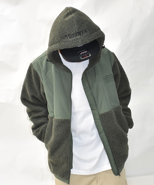 DOUBLE STEAL(ダブルスティール)の「DS Logo Sheep Boa parker(その他アウター・メンズ・ブラック/グリーン/ブラウン・MEDIUM/LARGE/X-LARGE)」の7枚目の写真