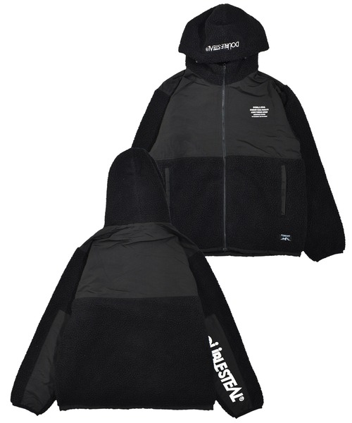 DOUBLE STEAL(ダブルスティール)の「DS Logo Sheep Boa parker(その他アウター・メンズ・ブラック/グリーン/ブラウン・MEDIUM/LARGE/X-LARGE)」の5枚目の写真