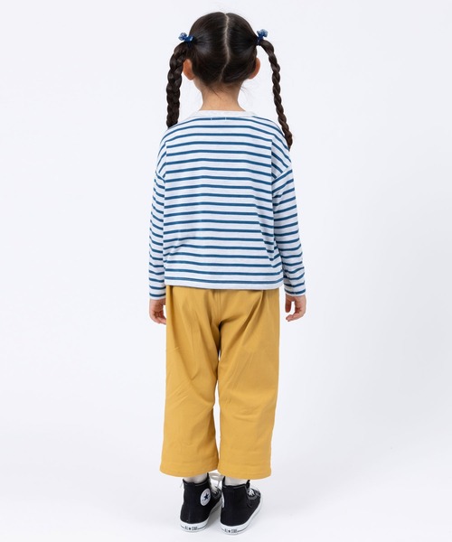 trois lapins kp（トロワラパンケーピー）の「細ボーダー 長袖Tシャツ(120～160)（Tシャツ/カットソー・キッズ・イエロー/ブルー系その他・120cm/130cm/140cm/150cm/160cm）」の5枚目の写真