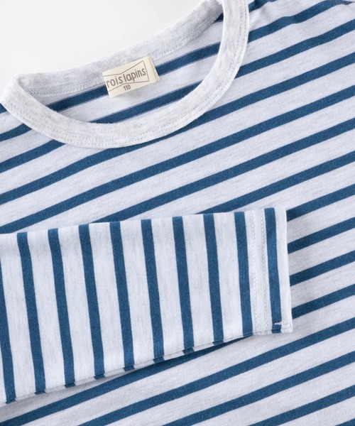 trois lapins kp（トロワラパンケーピー）の「細ボーダー 長袖Tシャツ(120～160)（Tシャツ/カットソー・キッズ・イエロー/ブルー系その他・120cm/130cm/140cm/150cm/160cm）」の13枚目の写真