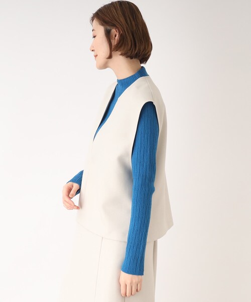 grove(グローブ)の「◆旬なSET UP!キーネックベストセットアップ(セットアップ・レディース・アイボリー/ブラック/グレー・03/02/01/05/04)」の4枚目の写真