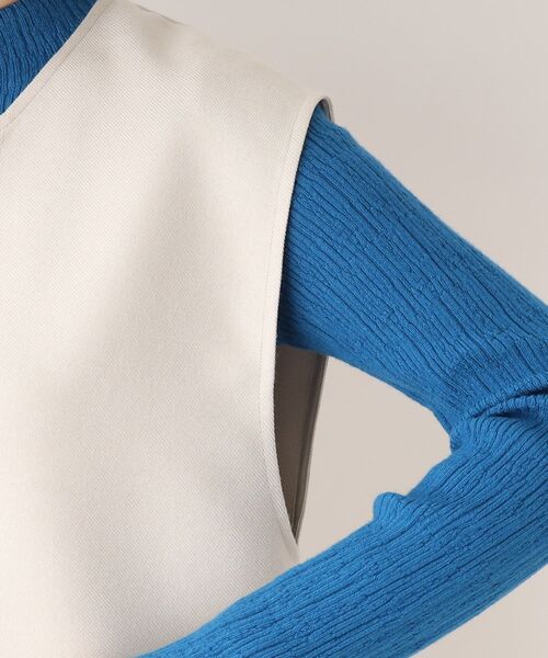 grove(グローブ)の「◆旬なSET UP!キーネックベストセットアップ(セットアップ・レディース・アイボリー/ブラック/グレー・03/02/01/05/04)」の8枚目の写真