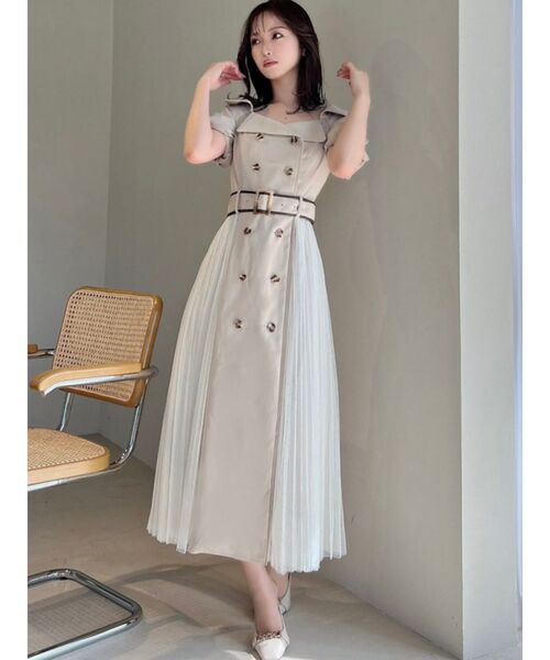 RESEXXY（リゼクシー）の「ワイドラペルトレンチワンピース（ワンピース・レディース・ブラック/ベージュ/ブルー・FREE）」の17枚目の写真