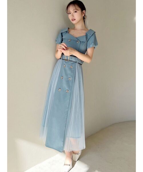 RESEXXY（リゼクシー）の「ワイドラペルトレンチワンピース（ワンピース・レディース・ブラック/ベージュ/ブルー・FREE）」の20枚目の写真