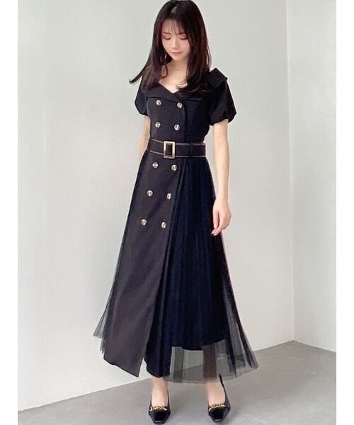 RESEXXY（リゼクシー）の「ワイドラペルトレンチワンピース（ワンピース・レディース・ブラック/ベージュ/ブルー・FREE）」の11枚目の写真