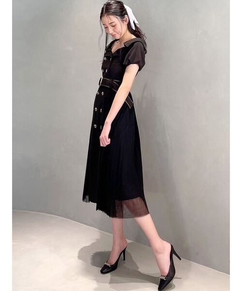 韓版復古懸帯露肩格子スカート背の低い洋気の高いワンピース女 y669u RE2349EW16235_1_l.jpg