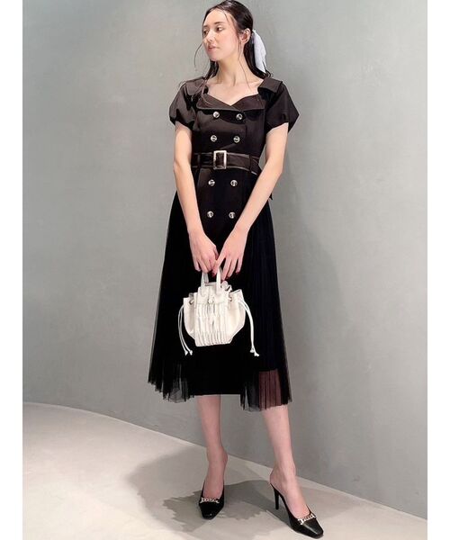 RESEXXY（リゼクシー）の「ワイドラペルトレンチワンピース（ワンピース・レディース・ブラック/ベージュ/ブルー・FREE）」の16枚目の写真