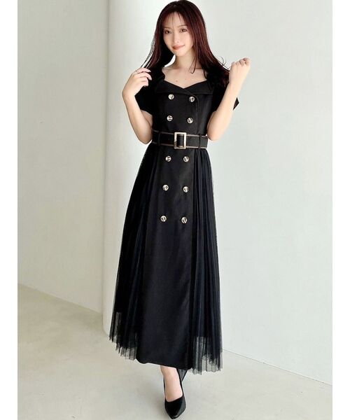 RESEXXY（リゼクシー）の「ワイドラペルトレンチワンピース（ワンピース・レディース・ブラック/ベージュ/ブルー・FREE）」の13枚目の写真