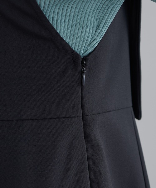 mline（エムライン）の「[mline]ショルダーボタンサロペット（サロペット/オーバーオール・レディース・ブラック/アイボリー・FREE）」の12枚目の写真